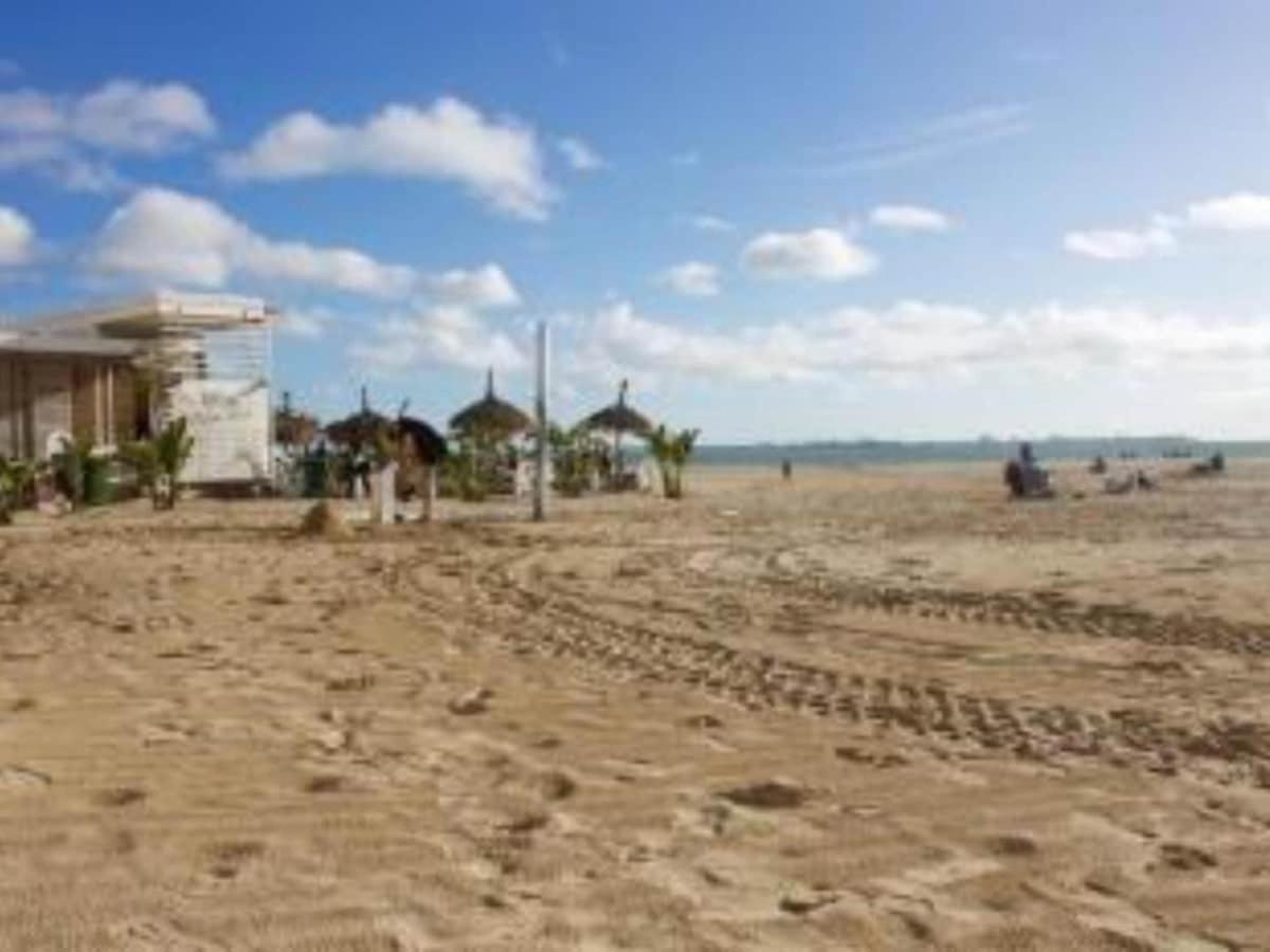 Primera línea de playa terraza y vista al mar El Puerto de Santa Maria Exterior foto